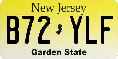NJ license plate B72YLF