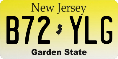 NJ license plate B72YLG