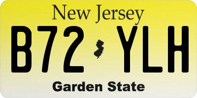 NJ license plate B72YLH