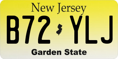 NJ license plate B72YLJ