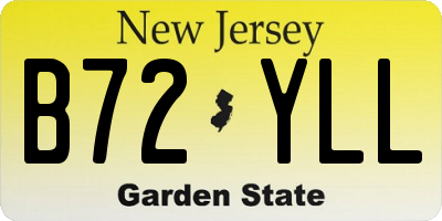 NJ license plate B72YLL
