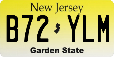 NJ license plate B72YLM
