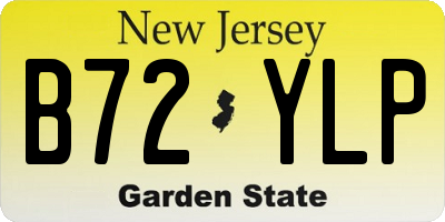 NJ license plate B72YLP