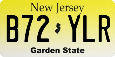 NJ license plate B72YLR