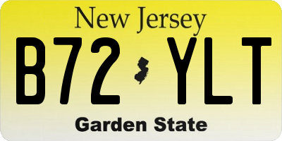 NJ license plate B72YLT