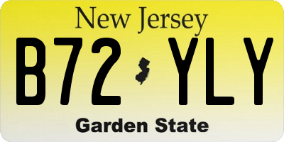 NJ license plate B72YLY