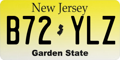 NJ license plate B72YLZ