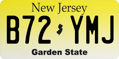 NJ license plate B72YMJ