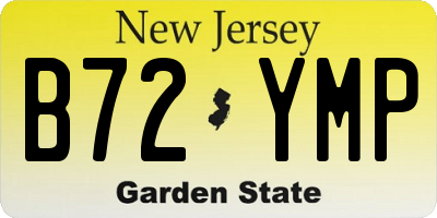 NJ license plate B72YMP