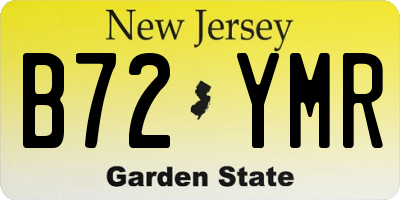 NJ license plate B72YMR