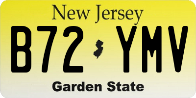 NJ license plate B72YMV