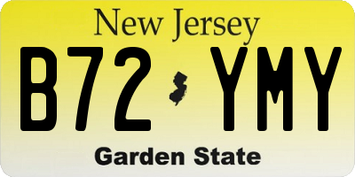 NJ license plate B72YMY
