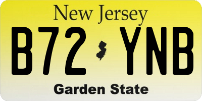 NJ license plate B72YNB