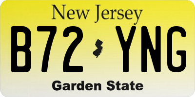 NJ license plate B72YNG