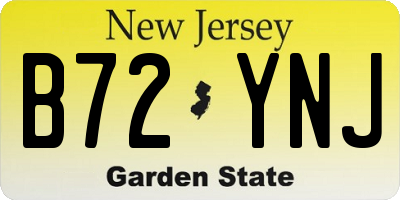 NJ license plate B72YNJ