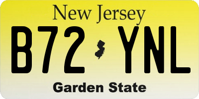 NJ license plate B72YNL