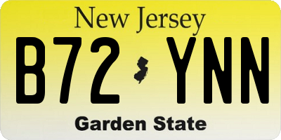 NJ license plate B72YNN