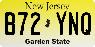 NJ license plate B72YNQ