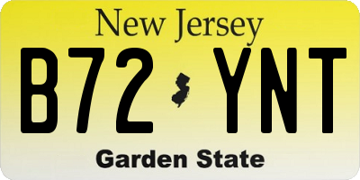NJ license plate B72YNT