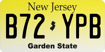 NJ license plate B72YPB