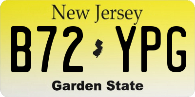 NJ license plate B72YPG
