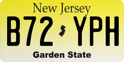 NJ license plate B72YPH