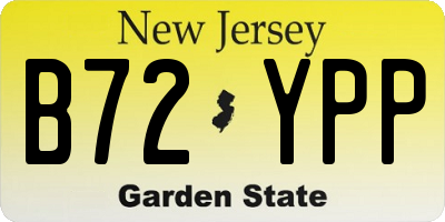 NJ license plate B72YPP