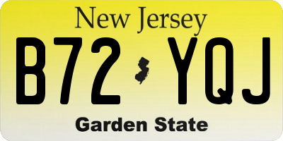 NJ license plate B72YQJ