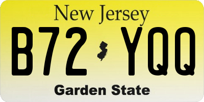 NJ license plate B72YQQ