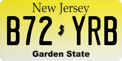 NJ license plate B72YRB