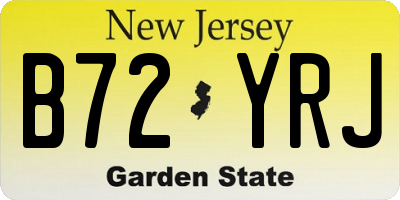 NJ license plate B72YRJ