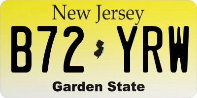 NJ license plate B72YRW