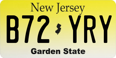 NJ license plate B72YRY