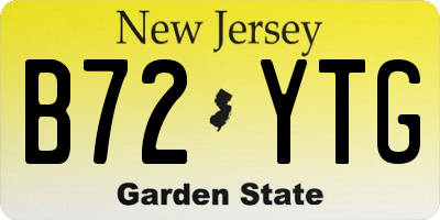 NJ license plate B72YTG