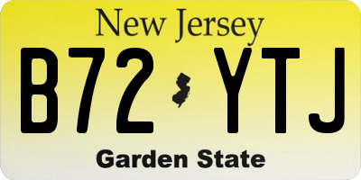NJ license plate B72YTJ