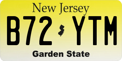 NJ license plate B72YTM