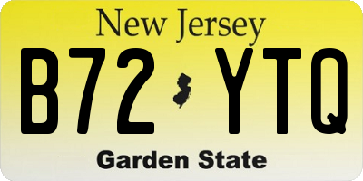 NJ license plate B72YTQ