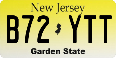 NJ license plate B72YTT
