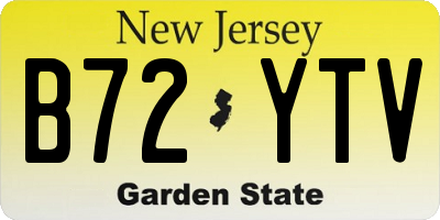 NJ license plate B72YTV