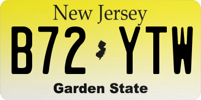 NJ license plate B72YTW