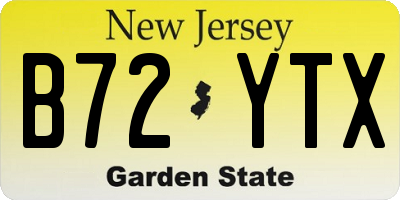 NJ license plate B72YTX