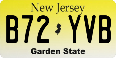 NJ license plate B72YVB