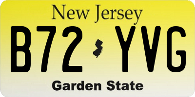 NJ license plate B72YVG