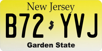 NJ license plate B72YVJ
