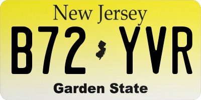 NJ license plate B72YVR
