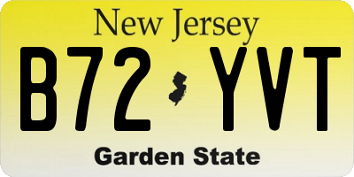 NJ license plate B72YVT