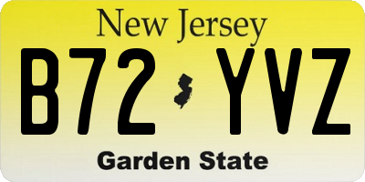 NJ license plate B72YVZ