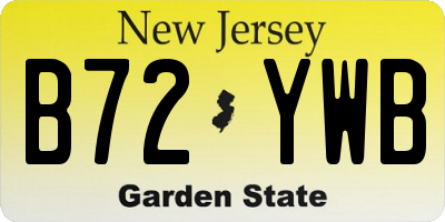 NJ license plate B72YWB