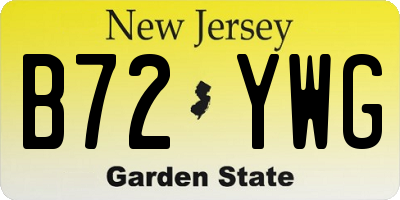 NJ license plate B72YWG