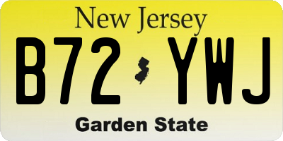NJ license plate B72YWJ